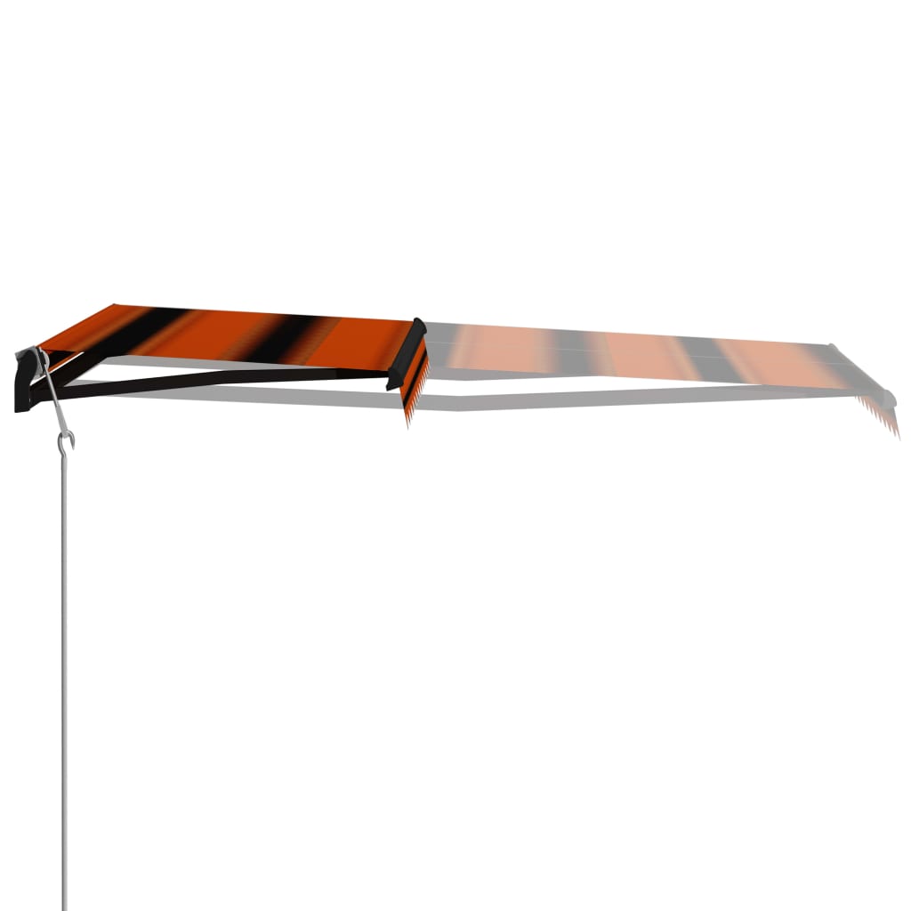 Sisäänkelattava markiisi tuulisensori/LED 350x250 cm orans/rusk - Sisustajankoti.fi