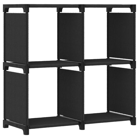 4 kuution esittelyhylly musta 69x30x72,5 cm kangas - Sisustajankoti.fi