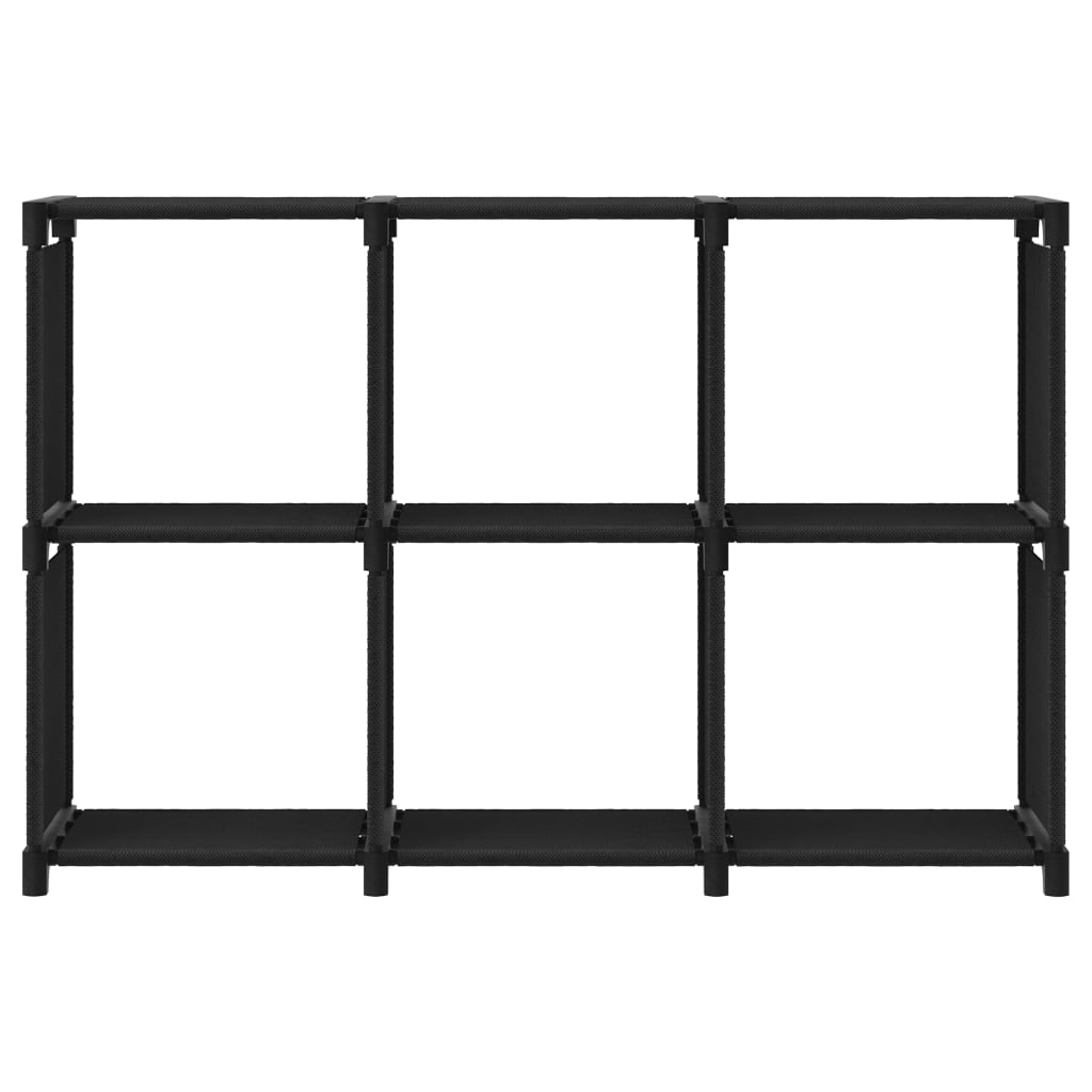 6 kuution esittelyhylly musta 103x30x72,5 cm kangas - Sisustajankoti.fi