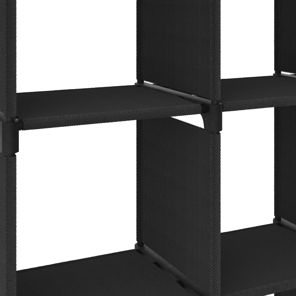 9 kuution esittelyhylly musta 103x30x107,5 cm kangas - Sisustajankoti.fi