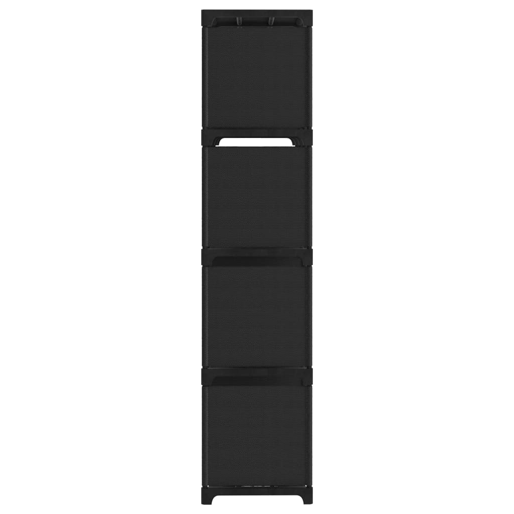 12 kuution esittelyhylly musta 103x30x141 cm kangas - Sisustajankoti.fi