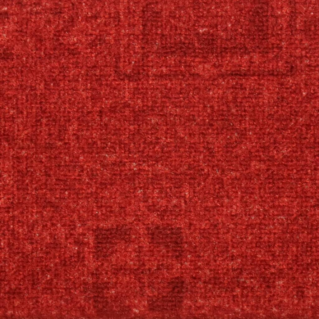 Itsekiinnittyvät porrasmatot 15 kpl punainen 65x21x4 cm - Sisustajankoti.fi