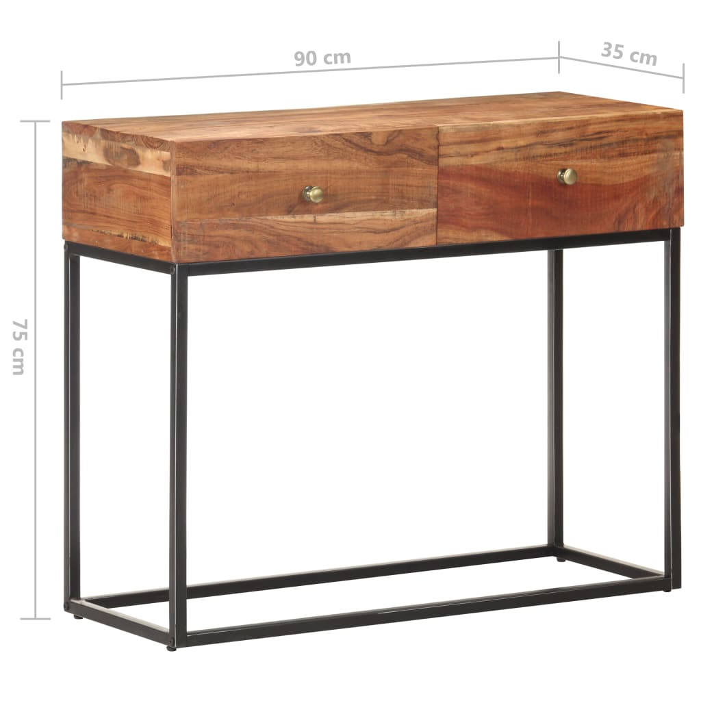 Konsolipöytä 90x35x75 cm karkea akaasiapuu - Sisustajankoti.fi