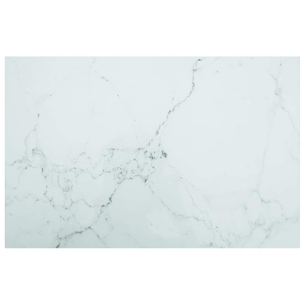 Pöytälevy valkoinen 100x62 cm 8 mm karkaistu lasi marmorikuvio - Sisustajankoti.fi