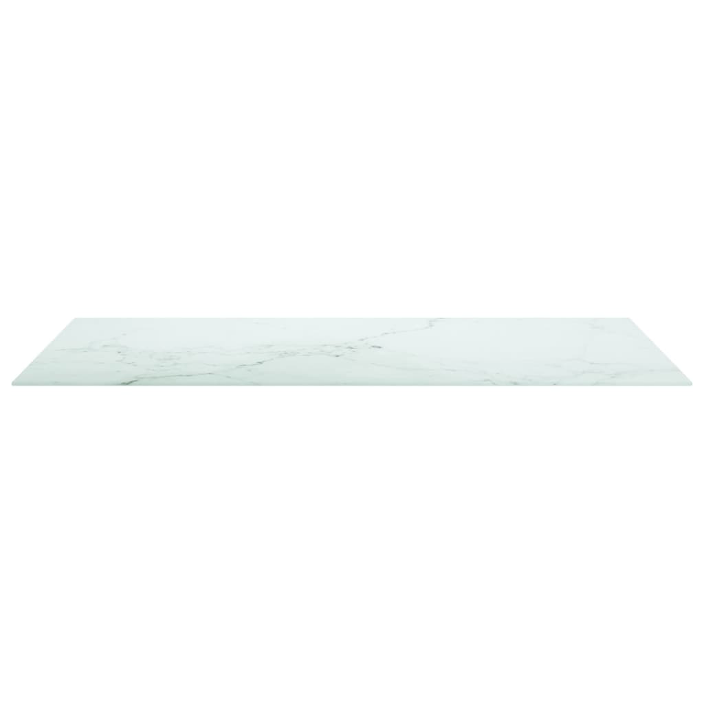 Pöytälevy valkoinen 120x65 cm 8 mm karkaistu lasi marmorikuvio - Sisustajankoti.fi