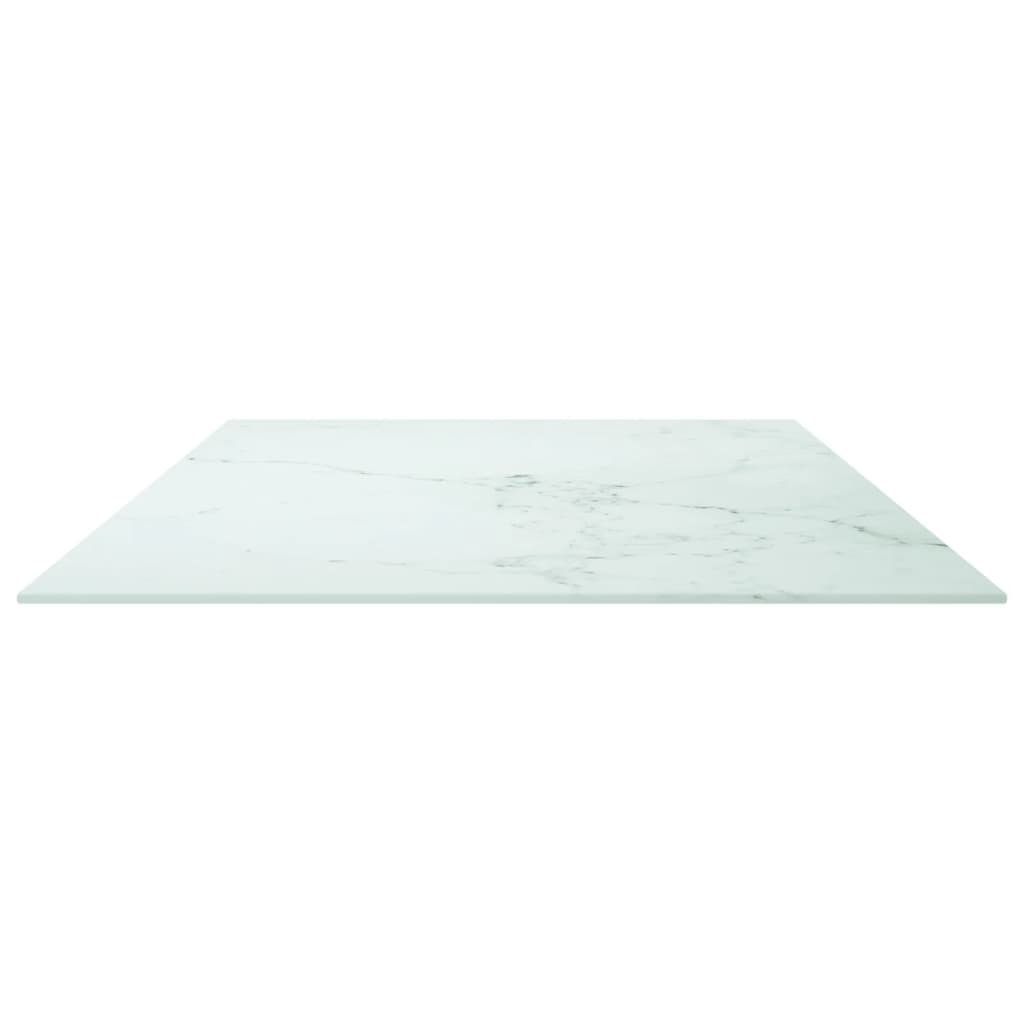 Pöytälevy valkoinen 120x65 cm 8 mm karkaistu lasi marmorikuvio - Sisustajankoti.fi