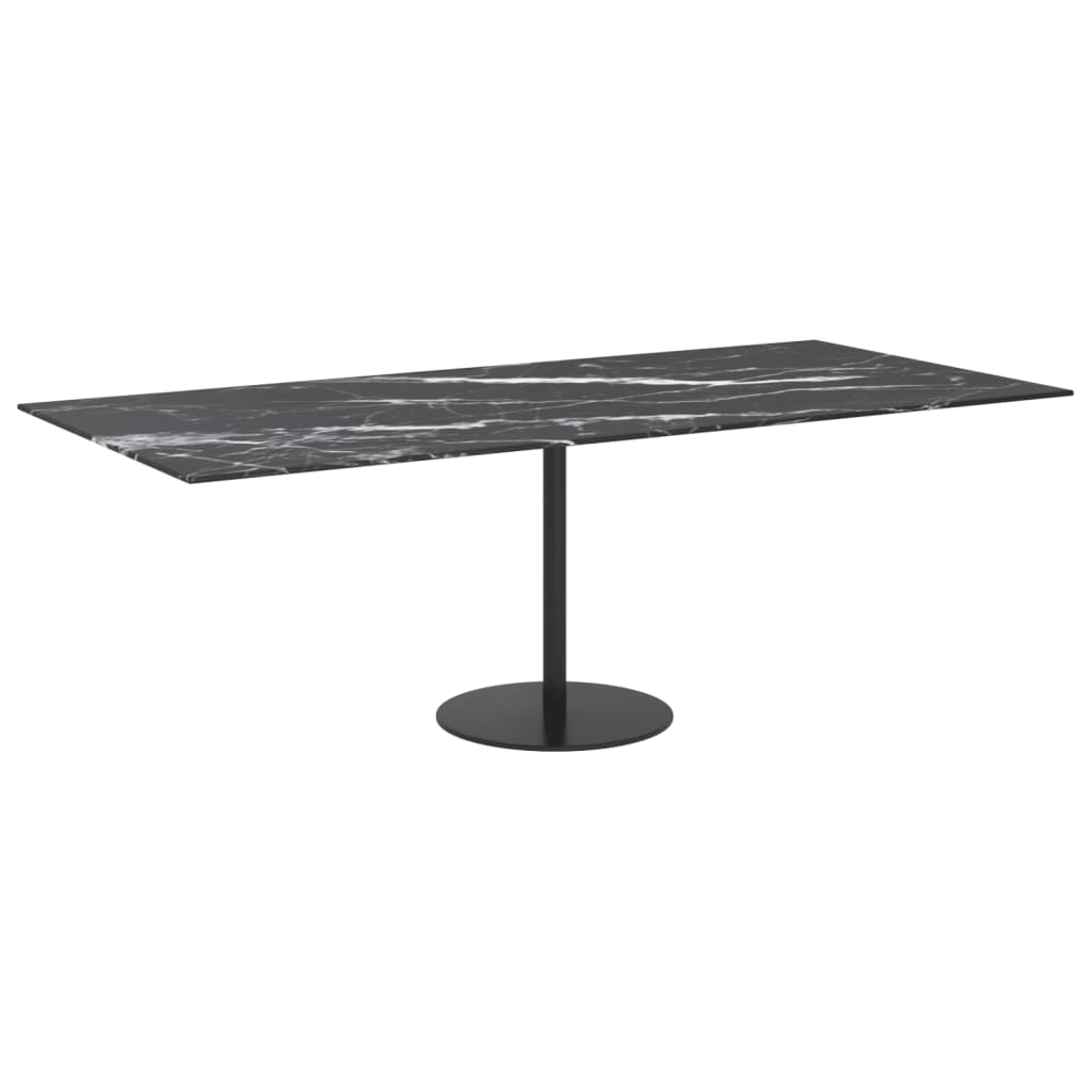 Pöytälevy musta 100x62 cm 8 mm karkaistu lasi marmorikuvio - Sisustajankoti.fi