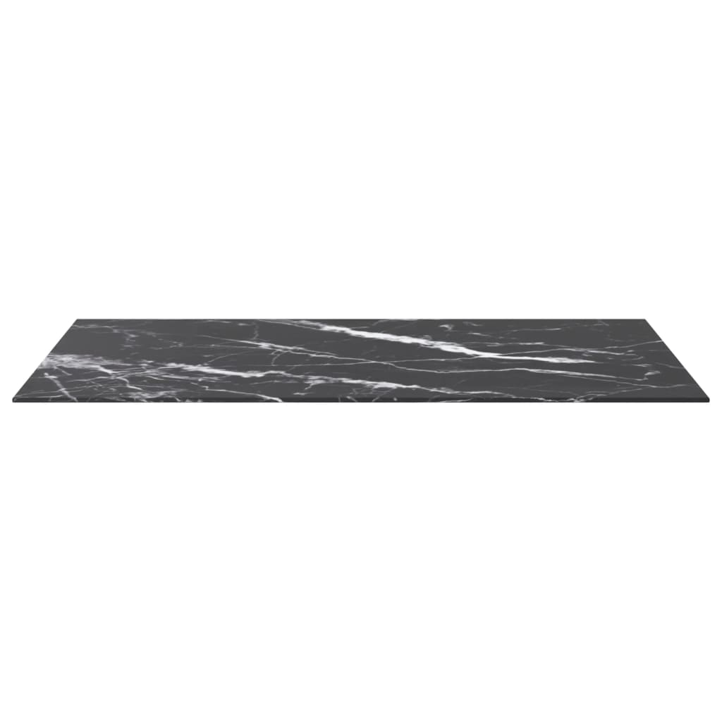 Pöytälevy musta 100x62 cm 8 mm karkaistu lasi marmorikuvio - Sisustajankoti.fi