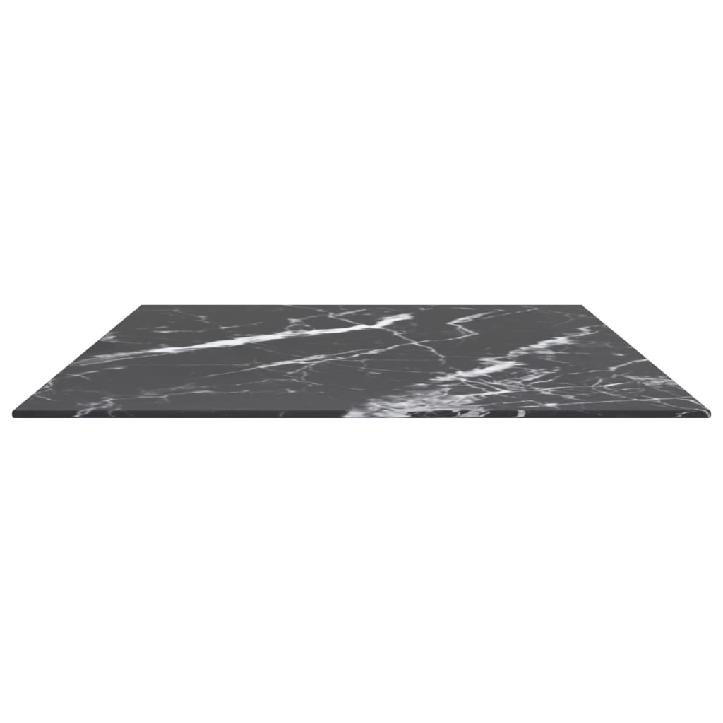 Pöytälevy musta 100x62 cm 8 mm karkaistu lasi marmorikuvio - Sisustajankoti.fi