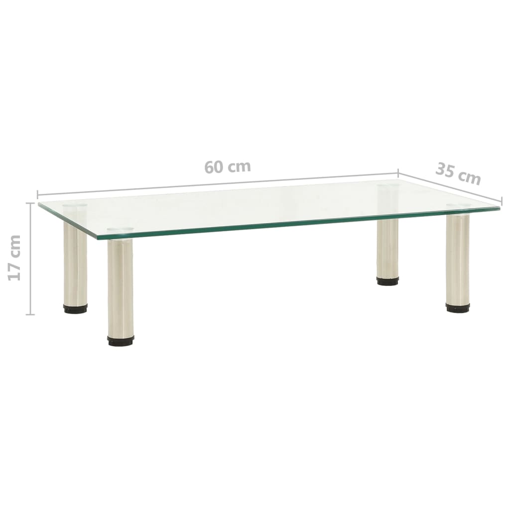 TV-taso läpinäkyvä 60x35x17 cm karkaistu lasi - Sisustajankoti.fi