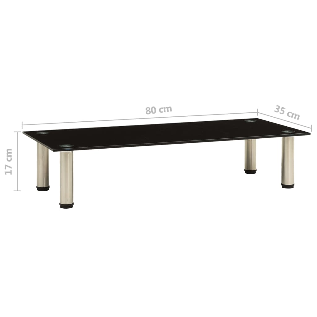 TV-taso musta 80x35x17 cm karkaistu lasi - Sisustajankoti.fi