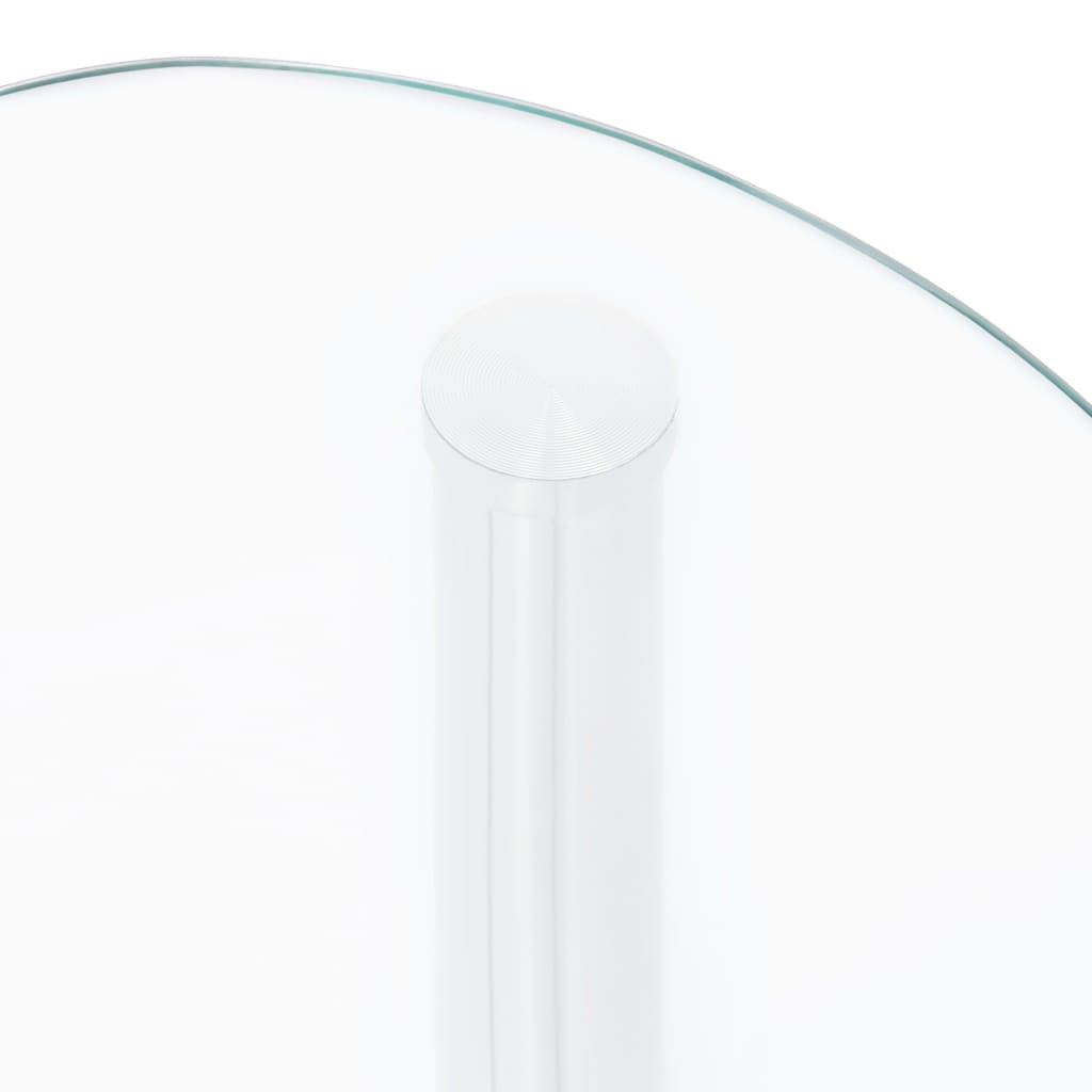 2-tasoinen sivupöytä läpinäkyvä 38x38x50 cm karkaistu lasi - Sisustajankoti.fi