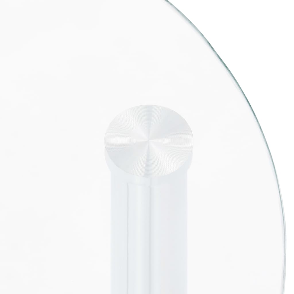 2-tasoinen sivupöytä läpinäkyvä/musta 38x38x50cm karkaistu lasi - Sisustajankoti.fi