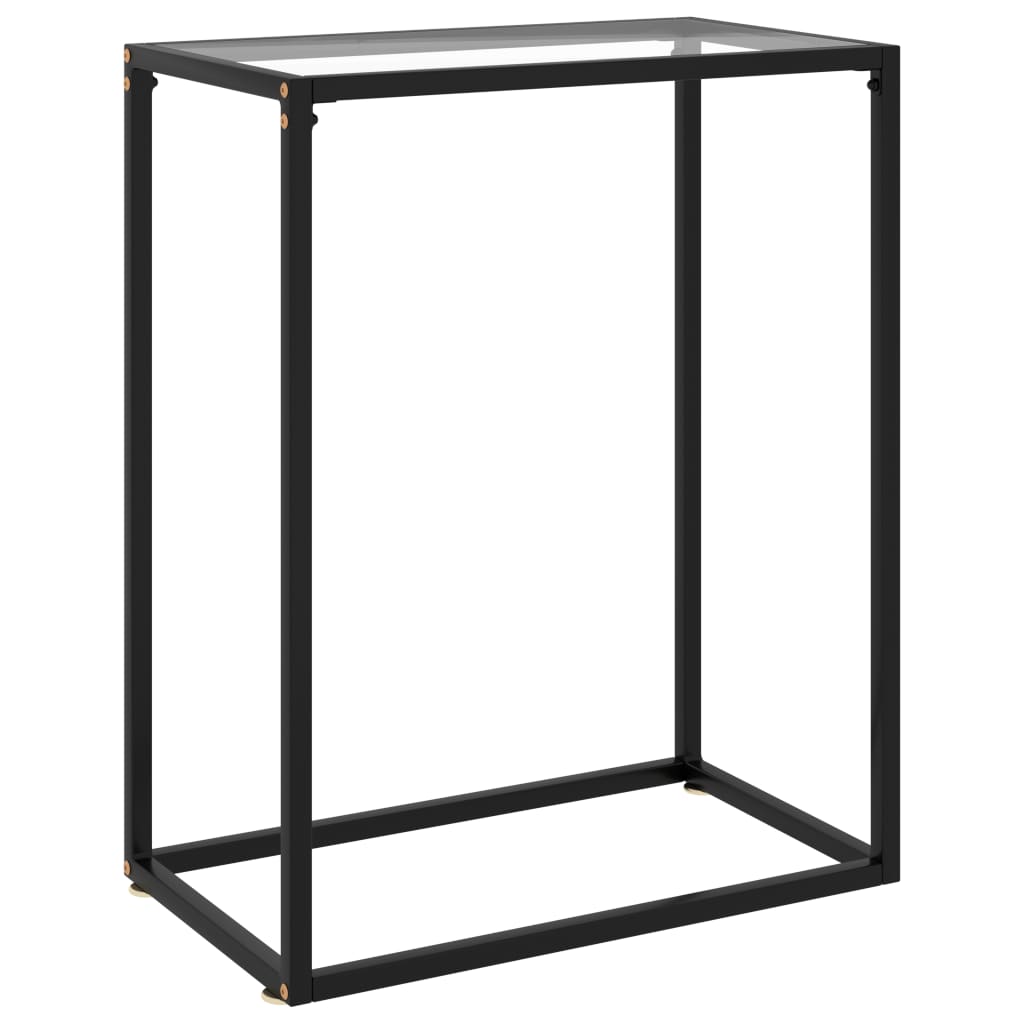 Konsolipöytä läpinäkyvä 60x35x75 cm karkaistu lasi - Sisustajankoti.fi