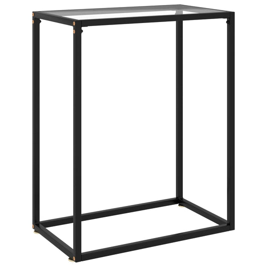 Konsolipöytä läpinäkyvä 60x35x75 cm karkaistu lasi - Sisustajankoti.fi