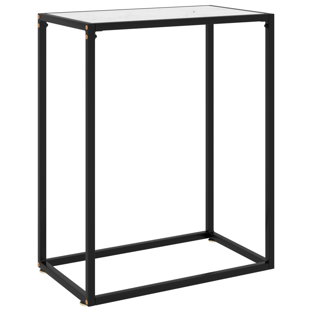 Konsolipöytä valkoinen 60x35x75 cm karkaistu lasi - Sisustajankoti.fi