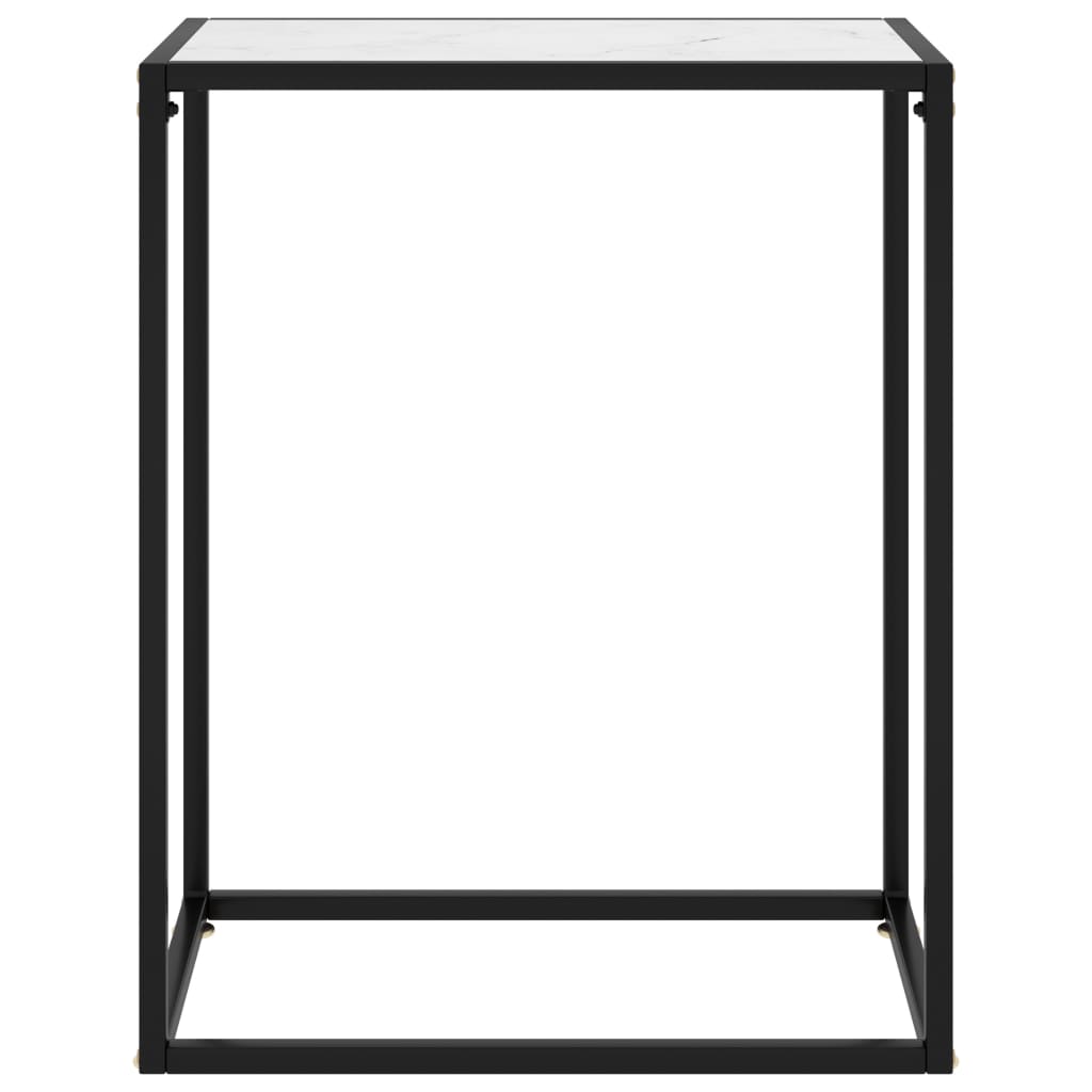 Konsolipöytä valkoinen 60x35x75 cm karkaistu lasi - Sisustajankoti.fi