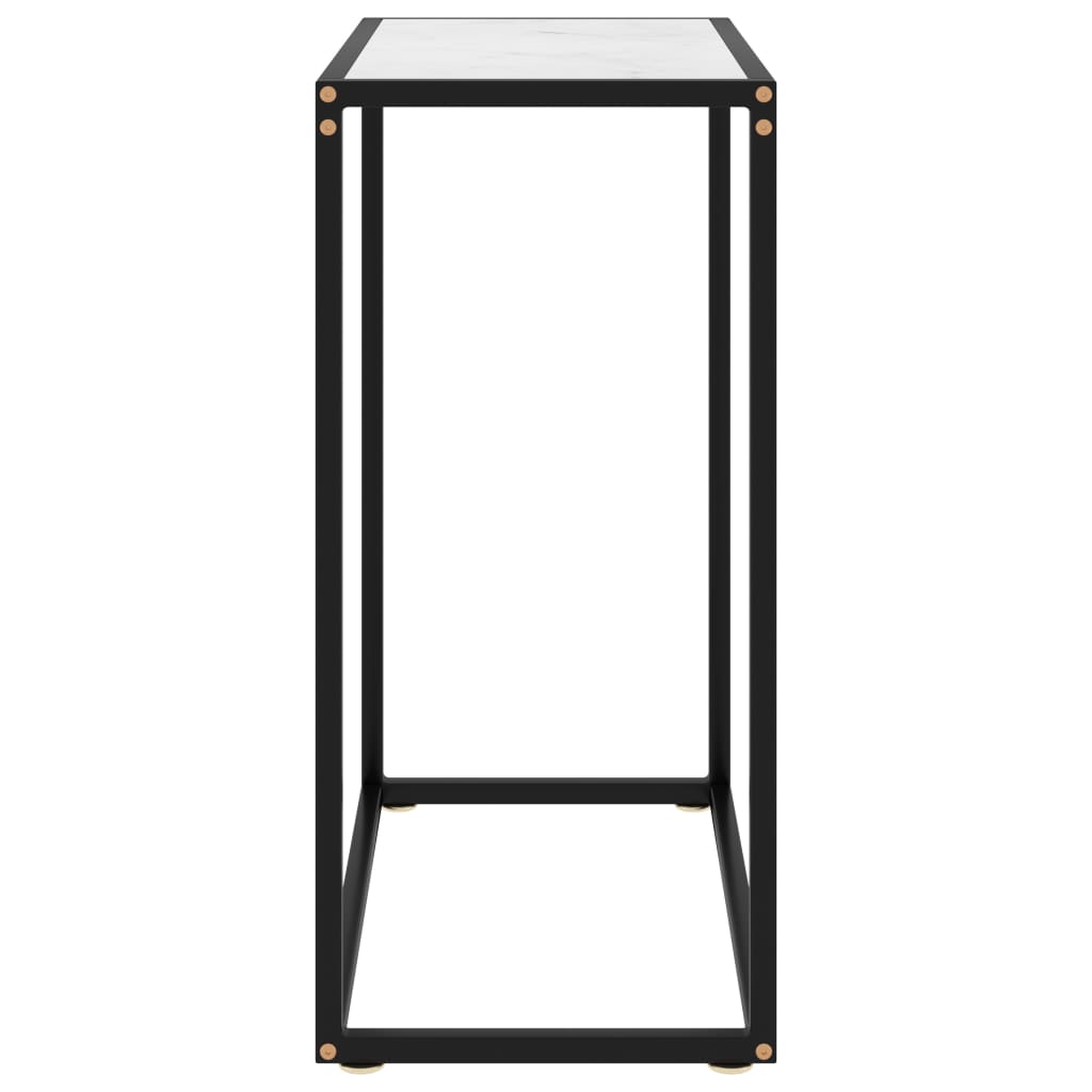 Konsolipöytä valkoinen 60x35x75 cm karkaistu lasi - Sisustajankoti.fi