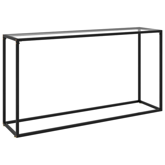 Konsolipöytä läpinäkyvä 140x35x75 cm karkaistu lasi - Sisustajankoti.fi
