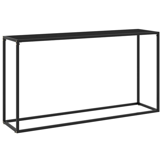 Konsolipöytä musta 140x35x75 cm karkaistu lasi - Sisustajankoti.fi