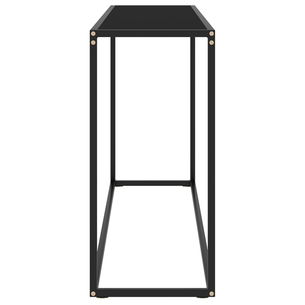 Konsolipöytä musta 140x35x75 cm karkaistu lasi - Sisustajankoti.fi