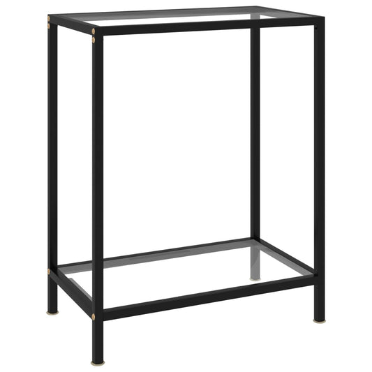 Konsolipöytä läpinäkyvä 60x35x75 cm karkaistu lasi - Sisustajankoti.fi