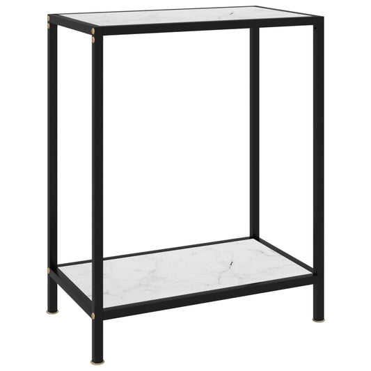 Konsolipöytä valkoinen 60x35x75 cm karkaistu lasi - Sisustajankoti.fi