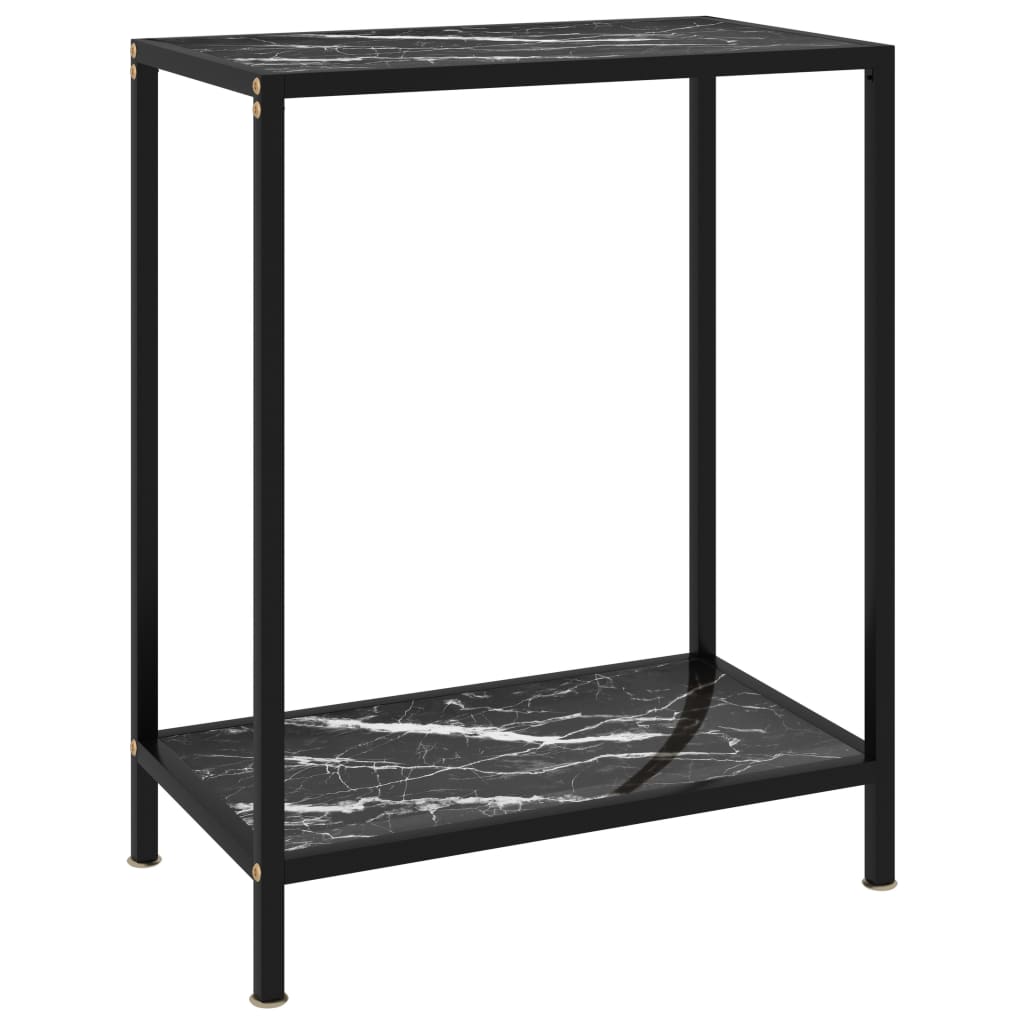Konsolipöytä musta 60x35x75 cm karkaistu lasi - Sisustajankoti.fi