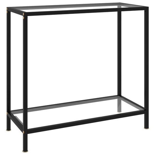 Konsolipöytä läpinäkyvä 80x35x75 cm karkaistu lasi - Sisustajankoti.fi