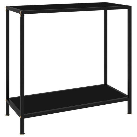 Konsolipöytä musta 80x35x75 cm karkaistu lasi - Sisustajankoti.fi