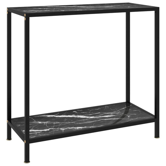 Konsolipöytä musta 80x35x75 cm karkaistu lasi - Sisustajankoti.fi