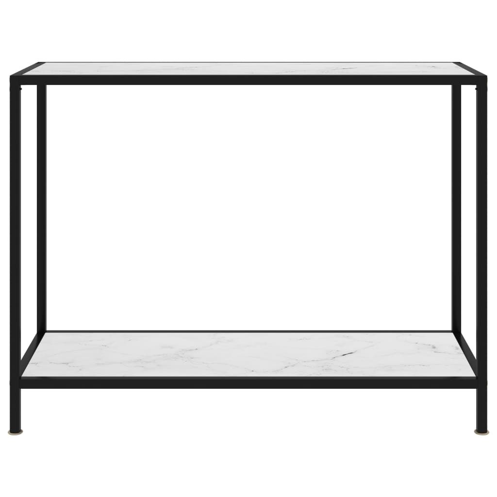 Konsolipöytä valkoinen 100x35x75 cm karkaistu lasi - Sisustajankoti.fi