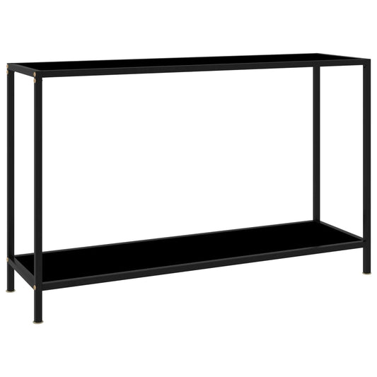 Konsolipöytä musta 120x35x75 cm karkaistu lasi - Sisustajankoti.fi