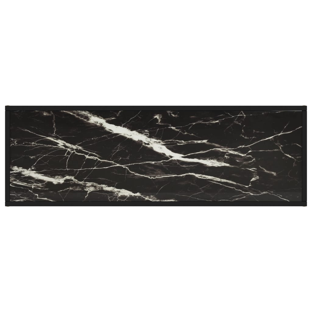 TV-taso musta mustalla marmorilasilla 120x40x40 cm - Sisustajankoti.fi