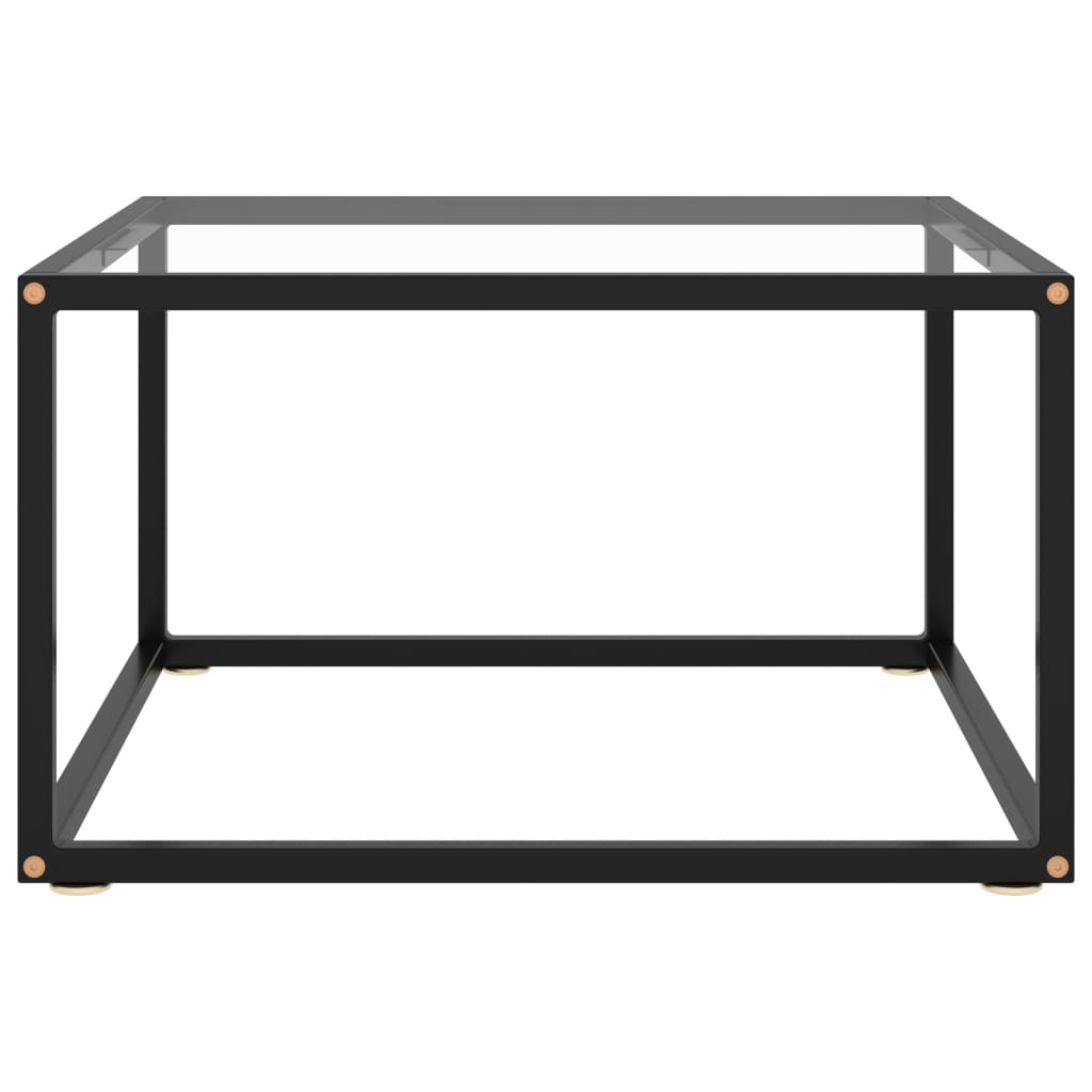Sohvapöytä musta karkaistu lasi 60x60x35 cm - Sisustajankoti.fi