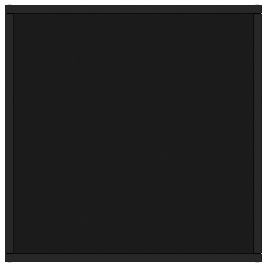 Sohvapöytä musta mustalla lasilla 60x60x35 cm - Sisustajankoti.fi