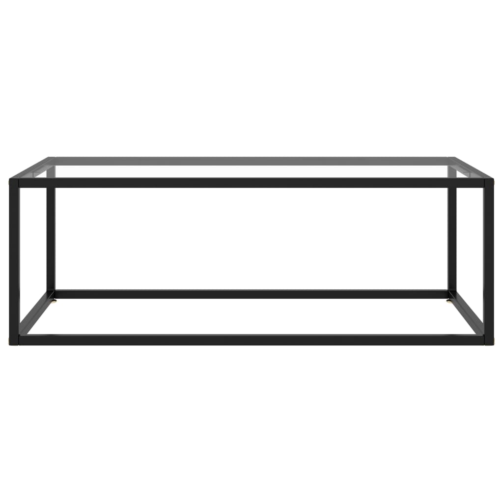 Sohvapöytä musta karkaistu lasi 100x50x35 cm - Sisustajankoti.fi
