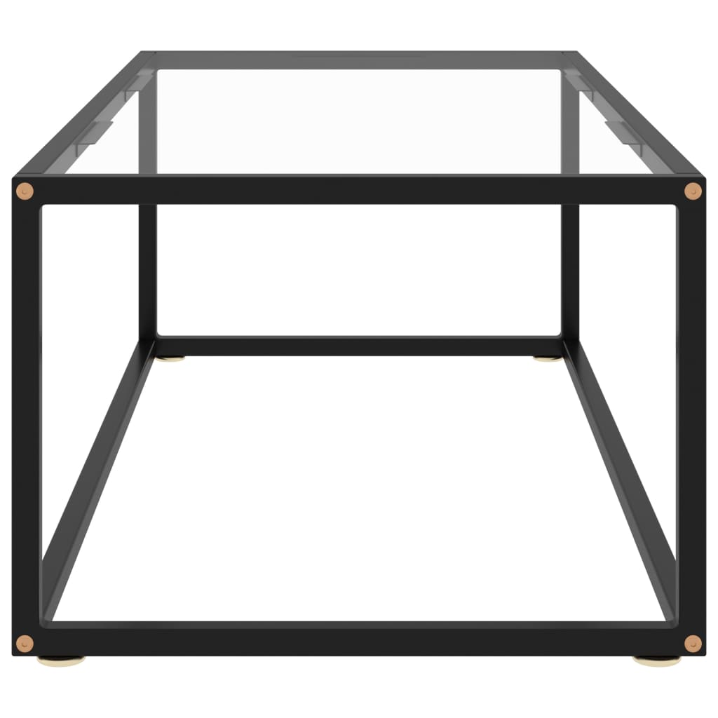 Sohvapöytä musta karkaistu lasi 100x50x35 cm - Sisustajankoti.fi