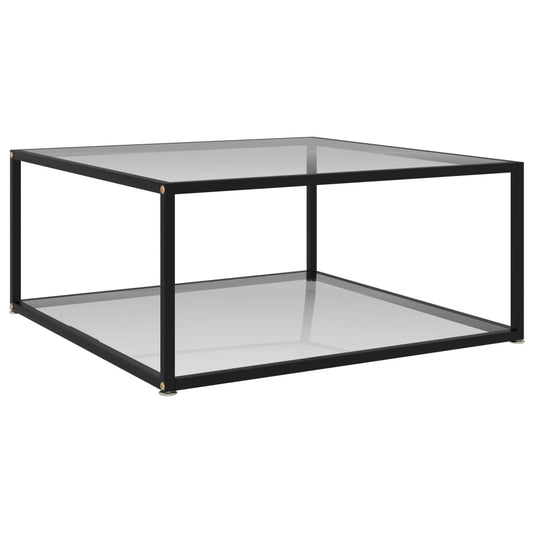 Sohvapöytä läpinäkyvä 80x80x35 cm karkaistu lasi - Sisustajankoti.fi