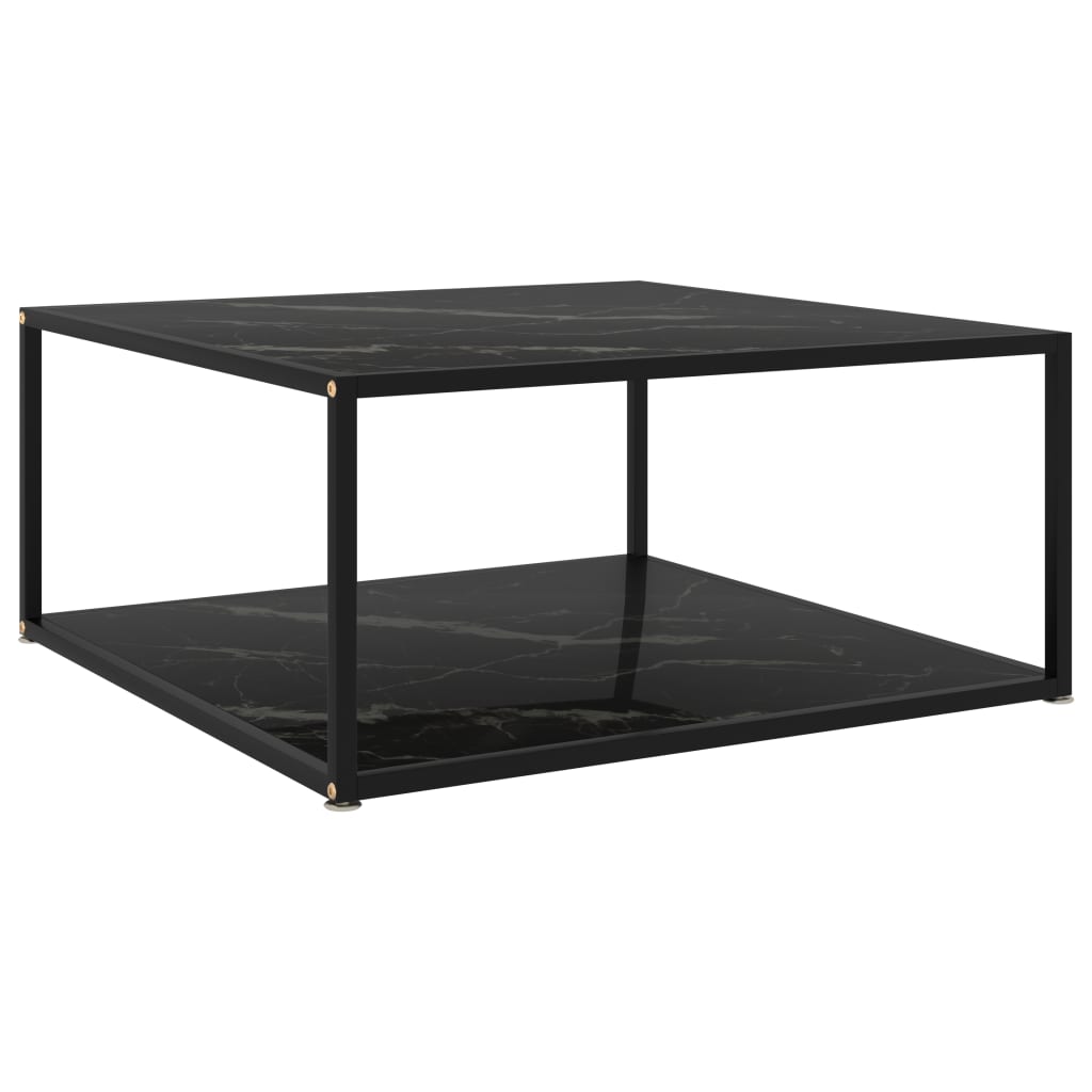 Sohvapöytä musta 80x80x35 cm karkaistu lasi - Sisustajankoti.fi