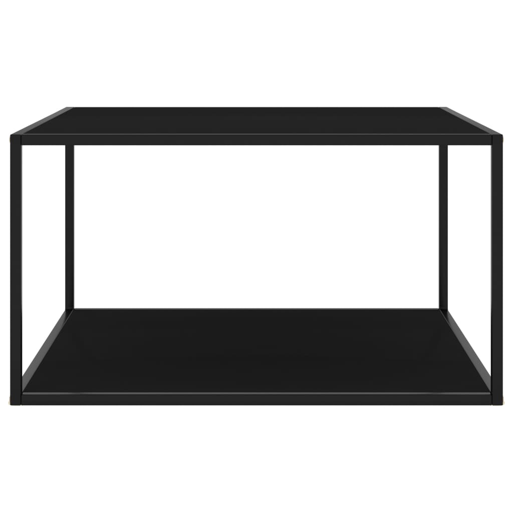 Sohvapöytä musta lasi 90x90x50 cm - Sisustajankoti.fi