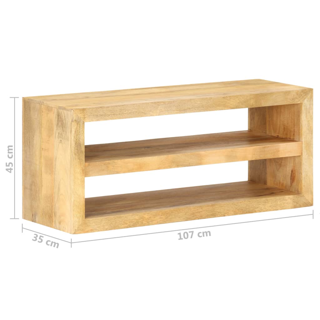 TV-taso 107x35x45 cm täysi mangopuu - Sisustajankoti.fi