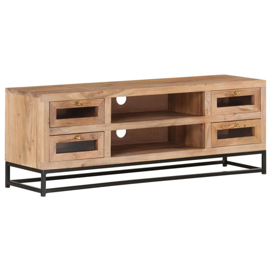 TV-taso 110x30x40 cm täysi akaasiapuu - Sisustajankoti.fi