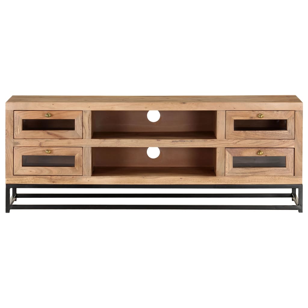 TV-taso 110x30x40 cm täysi akaasiapuu - Sisustajankoti.fi