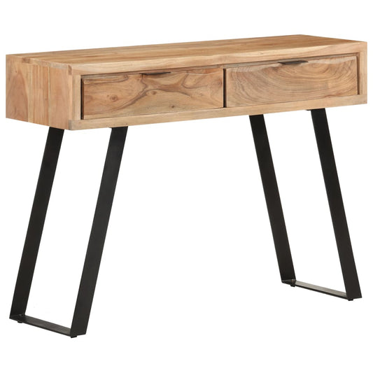 Konsolipöytä 100x35x76 cm täysi akaasiapuu elävillä reunoilla - Sisustajankoti.fi