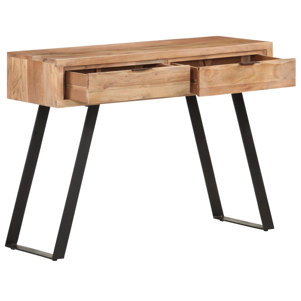 Konsolipöytä 100x35x76 cm täysi akaasiapuu elävillä reunoilla - Sisustajankoti.fi