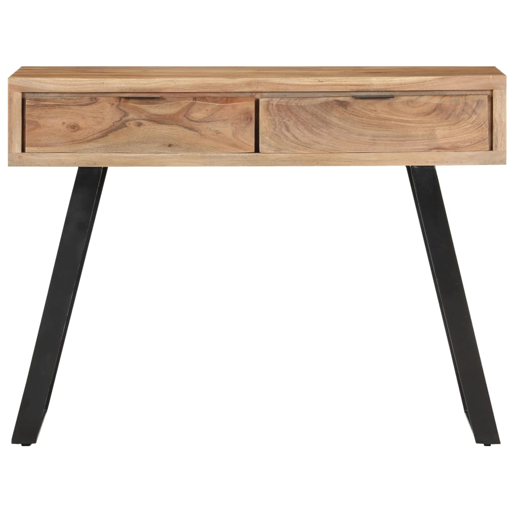 Konsolipöytä 100x35x76 cm täysi akaasiapuu elävillä reunoilla - Sisustajankoti.fi