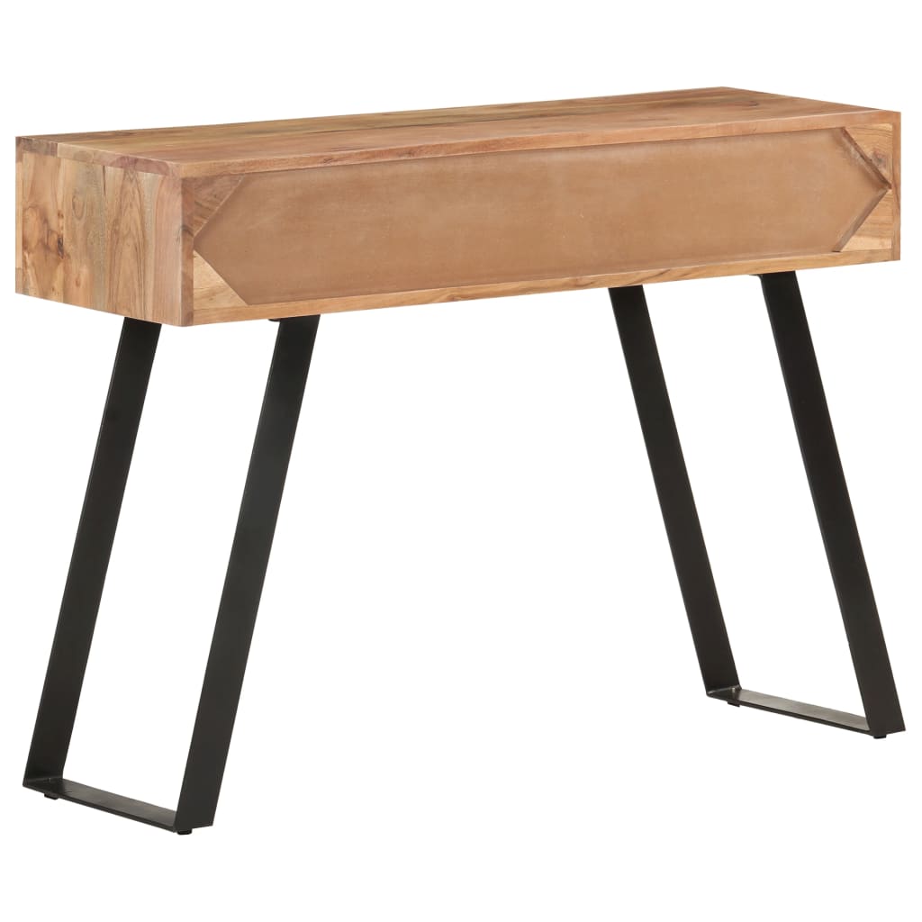 Konsolipöytä 100x35x76 cm täysi akaasiapuu elävillä reunoilla - Sisustajankoti.fi