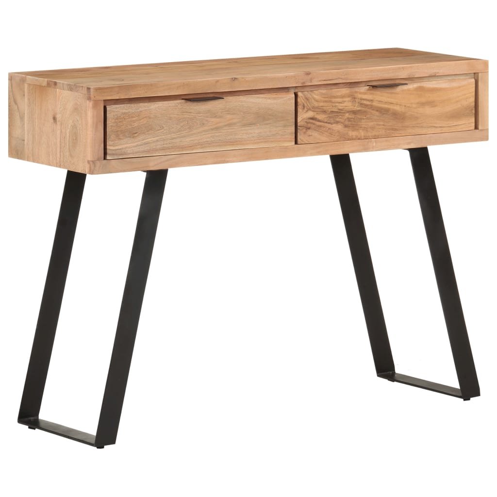 Konsolipöytä 100x35x76 cm täysi akaasiapuu elävillä reunoilla - Sisustajankoti.fi