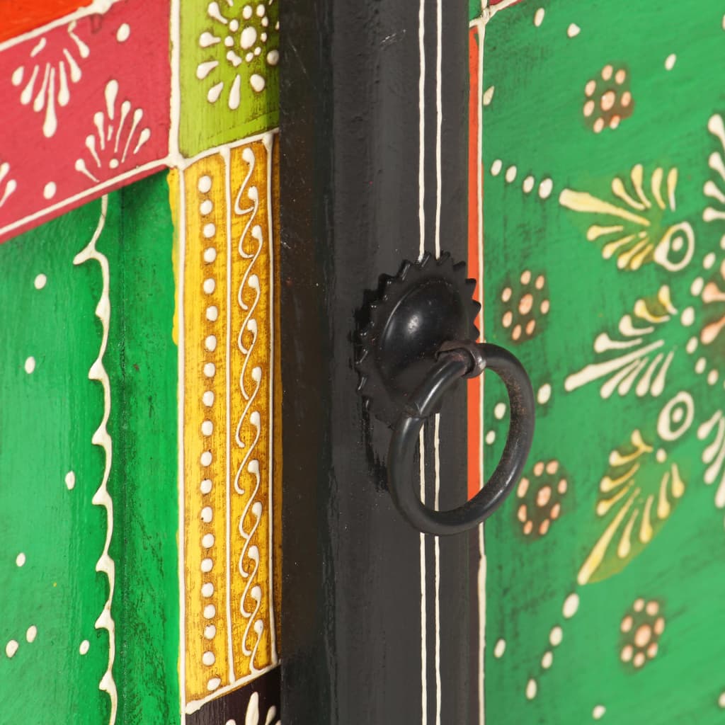 Käsinmaalattu senkki 60x30x75 cm täysi mangopuu - Sisustajankoti.fi
